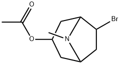 6-ブロモ-8-メチル-8-アザビシクロ[3.2.1]オクタン-3-オールアセタート 化学構造式