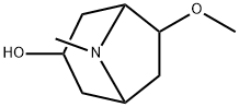 6-メトキシ-8-メチル-8-アザビシクロ[3.2.1]オクタン-3-オール 化学構造式