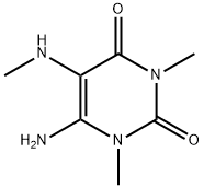 6-Amino-1,3-dimethyl-5-(methylamino)-2,4(1H,3H)-pyrimidinedione Struktur