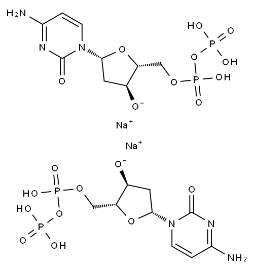 Cytidine 5'-(trihydrogen diphosphate), 2'-deoxy-, disodium salt  Struktur