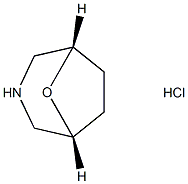 8-オキサ-3-アザビシクロ[3.2.1]オクタン塩酸塩 化学構造式