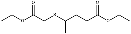 4-[(2-エトキシ-2-オキソエチル)チオ]ペンタン酸エチル 化学構造式