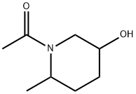 1-アセチル-6-メチル-3-ピペリジノール 化学構造式