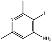 3-碘-4-氨基-2,6-二甲基吡啶 结构式