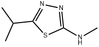 5-イソプロピル-N-メチル-1,3,4-チアジアゾール-2-アミン 化学構造式