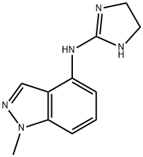 1H-Indazol-4-amine, N-(4,5-dihydro-1H-imidazol-2-yl)-5-methyl- Structure