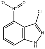3-クロロ-4-ニトロ-1H-インダゾール 化学構造式