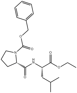 ethyl N-[1-[(benzyloxy)carbonyl]-L-prolyl]-L-leucinate Structure