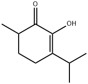 2-ヒドロキシ-6-メチル-3-(1-メチルエチル)-2-シクロヘキセン-1-オン 化学構造式