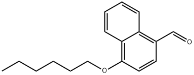 4-(ヘキシルオキシ)-1-ナフタレンカルボアルデヒド 化学構造式