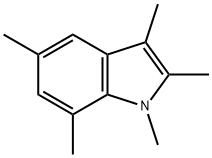1,2,3,5,7-ペンタメチル-1H-インドール 化学構造式