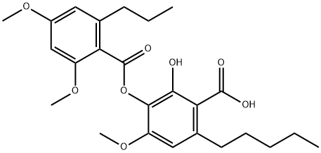 3-(2,4-Dimethoxy-6-propylbenzoyloxy)-4-methoxy-6-pentylsalicylic acid Structure