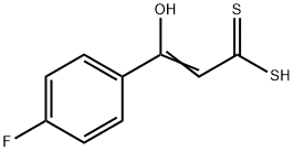 3-(4-フルオロフェニル)-3-ヒドロキシプロペンジチオ酸 化学構造式