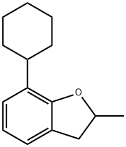 7-シクロヘキシル-2,3-ジヒドロ-2-メチルベンゾフラン 化学構造式