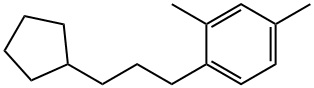 1-(3-シクロペンチルプロピル)-2,4-ジメチルベンゼン 化学構造式