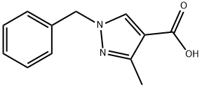 3-Methyl-1-(phenylmethyl)-1H-pyrazole-4-carboxylic acid Structure