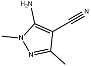 5-AMINO-1,3-DIMETHYL-1H-PYRAZOLE-4-CARBONITRILE 化学構造式