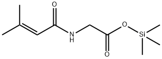 N-(3-メチル-1-オキソ-2-ブテニル)グリシントリメチルシリル 化学構造式