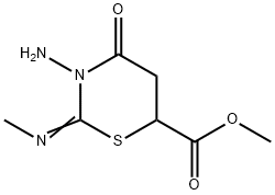 3-Amino-3,4,5,6-tetrahydro-2-(methylimino)-4-oxo-2H-1,3-thiazine-6-carboxylic acid methyl ester 结构式