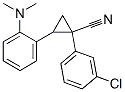 1-(3-クロロフェニル)-2-[(ジメチルアミノ)フェニル]シクロプロパンカルボニトリル 化学構造式
