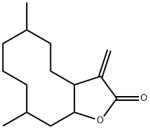 Dodecahydro-6,10-dimethyl-3-methylenecyclodeca[b]furan-2-one Structure