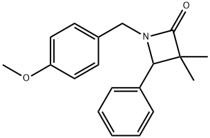 1-[(4-Methoxyphenyl)methyl]-3,3-dimethyl-4-phenylazetidin-2-one Structure