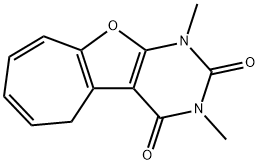 2H-Cyclohepta[4,5]furo[2,3-d]pyrimidine-2,4(3H)-dione,  1,5-dihydro-1,3-dimethyl-  (9CI) Struktur