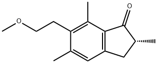 (R)-2,3-Dihydro-6-(2-methoxyethyl)-2,5,7-trimethyl-1H-inden-1-one Struktur