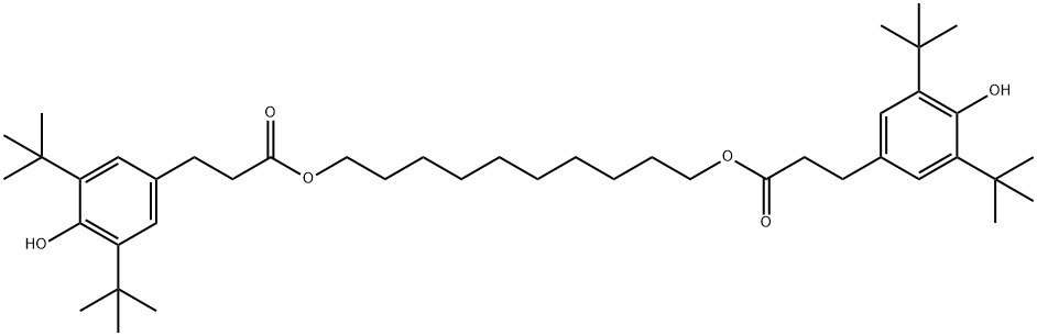 1,10-Decanediol bis[3-(3,5-di-tert-butyl-4-hydroxyphenyl)propionate] Structure