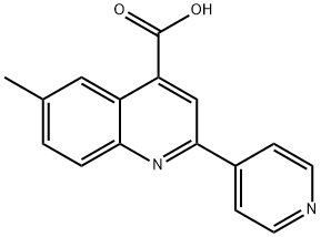 6-メチル-2-ピリジン-4-イルキノリン-4-カルボン酸 化学構造式
