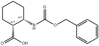 CIS-2-(ベンジルオキシカルボニルアミノ)シクロヘキサンカルボン酸 化学構造式