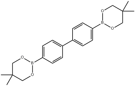 4,4'-ビス(5,5-ジメチル-1,3,2-ジオキサボリナン-2-イル)ビフェニル 化学構造式