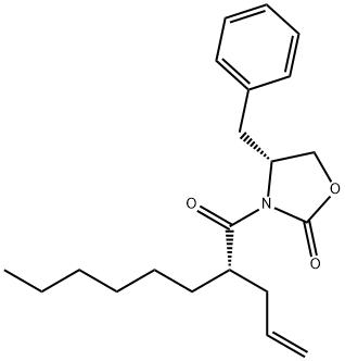 (4R)-3-[(2S)-1-Oxo-2-(2-propenyl)octyl]-4-benzyl-2-oxazolidinone Structure
