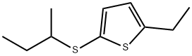 2-エチル-5-[(1-メチルプロピル)チオ]チオフェン 化学構造式