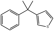 3-(1-メチル-1-フェニルエチル)チオフェン 化学構造式