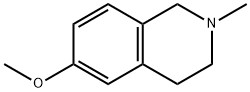 1,2,3,4-四氢-6-甲氧基-2-甲基异喹啉, 54893-54-8, 结构式