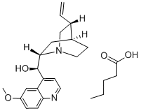 金雞納鹼戊酸鹽, 549-66-6, 结构式