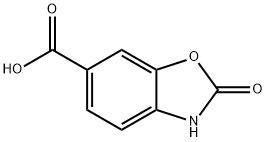 2-オキソ-2,3-ジヒドロ-1,3-ベンズオキサゾール-6-カルボン酸 化学構造式