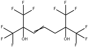 1,1,1,7,7,7-ヘキサフルオロ-2,6-ビス(トリフルオロメチル)-3-ヘプテン-2,6-ジオール 化学構造式