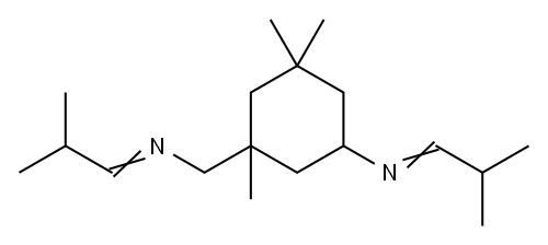 1,3,3-トリメチル-N-(2-メチルプロピリデン)-5-[(2-メチルプロピリデン)アミノ]シクロヘキサンメタンアミン 化学構造式