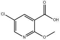 5-クロロ-2-メトキシニコチン酸 化学構造式