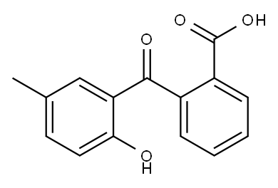 o-(2-ヒドロキシ-5-メチルベンゾイル)安息香酸 化学構造式