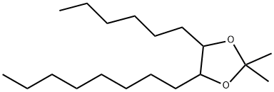 4-Hexyl-2,2-dimethyl-5-octyl-1,3-dioxolane 结构式