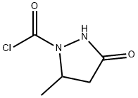 1-피라졸리딘카르보닐클로라이드,5-메틸-3-옥소-(9CI)