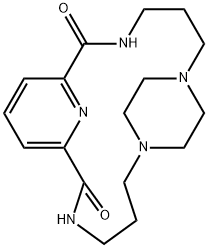 1,5,13,17,22-Pentaazatricyclo[15.2.2.17,11]docosa-7,9,11(22)-triene-6,12-dione Struktur
