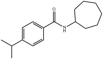 Benzamide, N-cycloheptyl-4-(1-methylethyl)- (9CI) 化学構造式