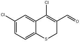 4,6-ジクロロ-2H-チオクロメン-3-カルブアルデヒド 化学構造式