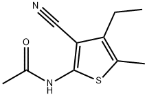 Acetamide, N-(3-cyano-4-ethyl-5-methyl-2-thienyl)- (9CI) Struktur