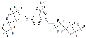 2-(ソジオオキシスルホニル)こはく酸ビス(3,3,4,4,5,5,6,6,7,7,8,8,8-トリデカフルオロオクチル) 化学構造式