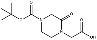 4-CARBOXYMETHYL-3-OXO-PIPERAZINE-1-CARBOXYLIC ACID TERT-BUTYL ESTER Struktur